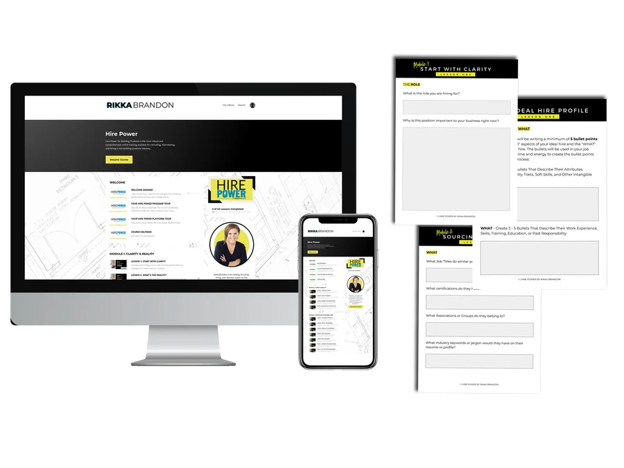 Hire Power course materials on desktop, tablet and phone