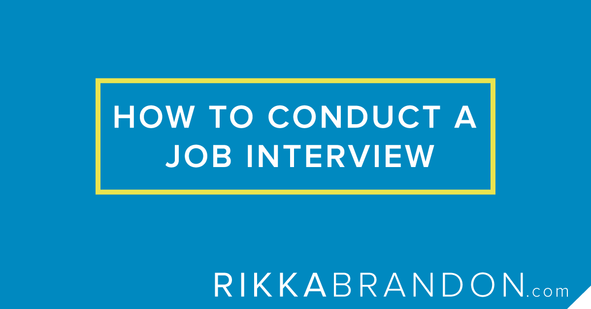 How To Conduct A Job Interview